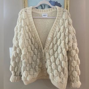 FRNCH Bubble Knit Cardigan